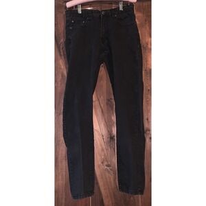 Six Lincoln New York Black Men's Slim Fit Stretch Jean Size 32/30 Button Zip